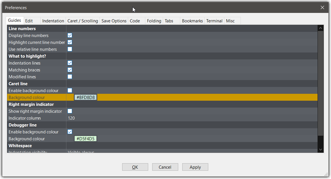 codelite-Preferences
